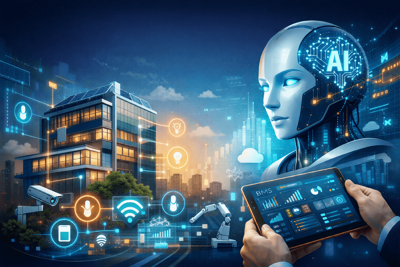 مدیریت هوشمند ساختمان با هوش مصنوعی؛ آینده BMS و اتوماسیون پیش‌بینانه