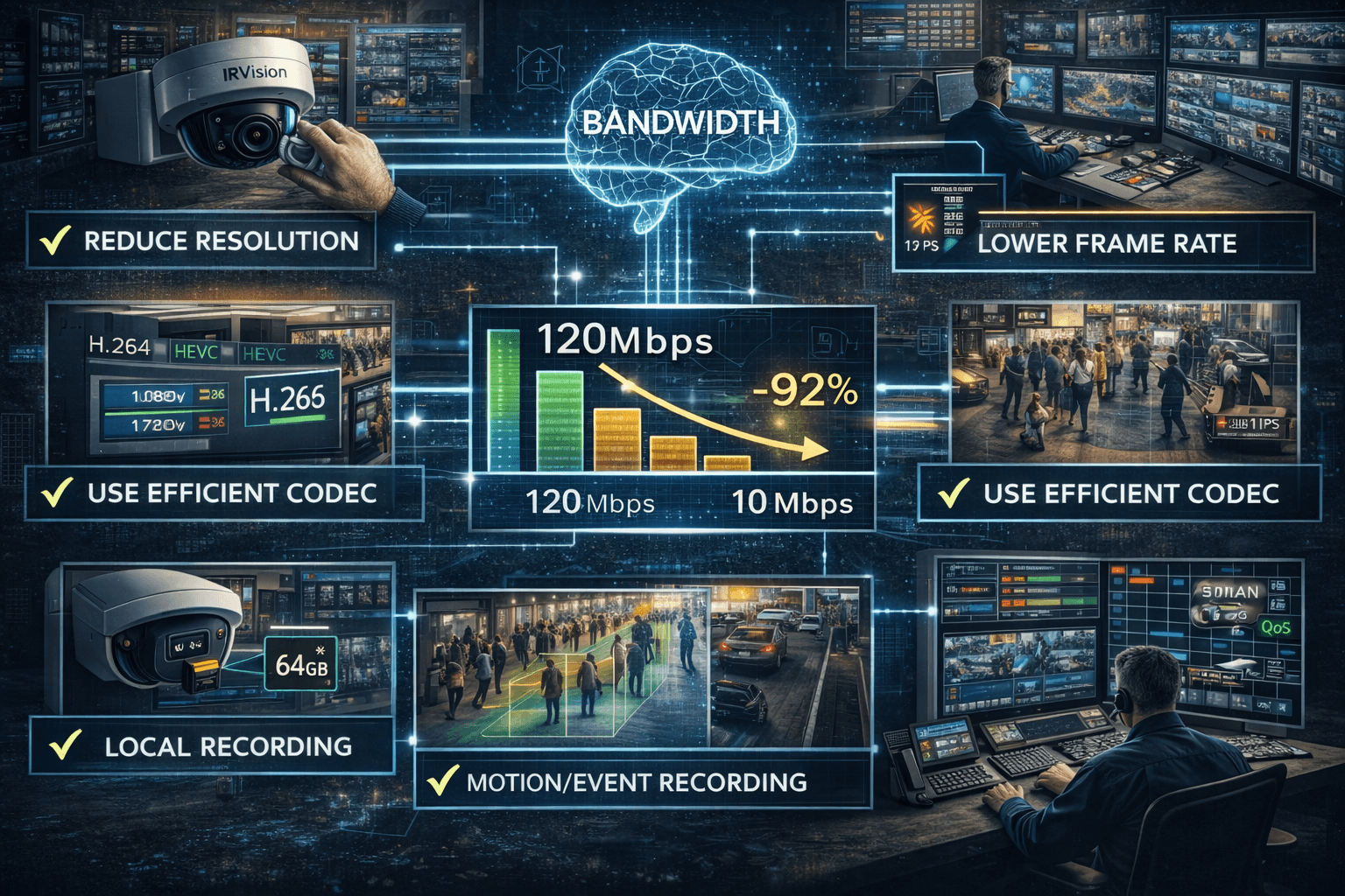 پهنای باند دوربین‌های IP